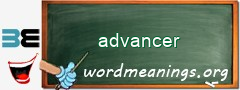 WordMeaning blackboard for advancer